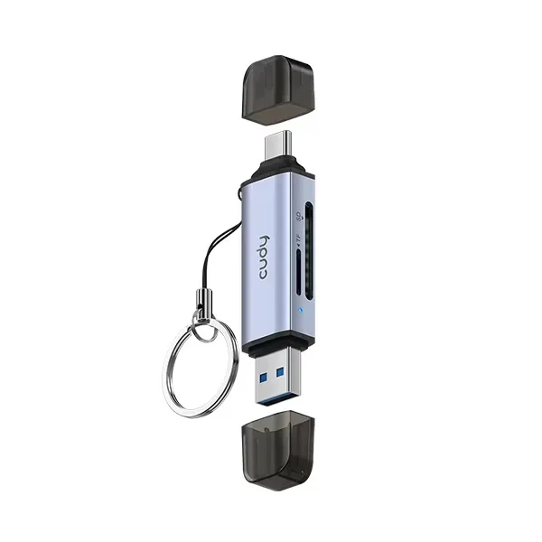 Cudy Lecteur de Carte UH200 USB 3.0 2 en 1 avec USB-A et USB-C