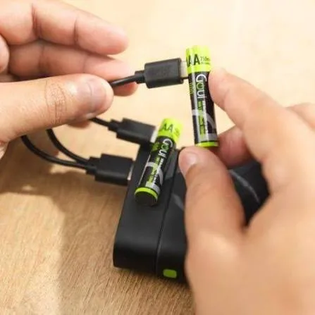 GOUI Rechargeable AA Battery 2pcs Black